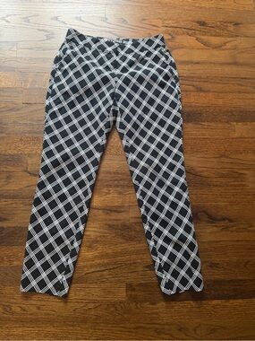 Express Columnist Black & White Pants, Size 2R
